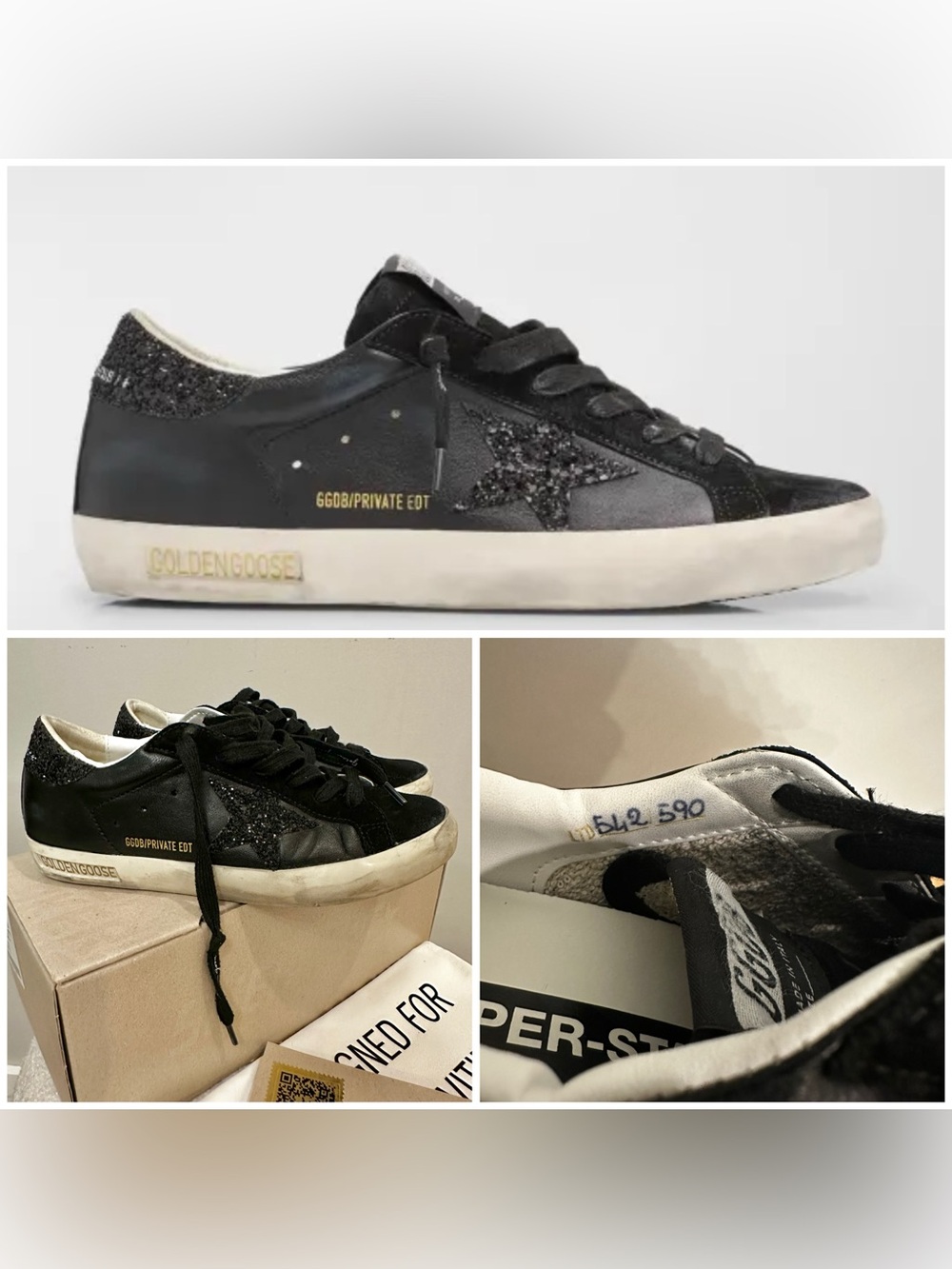RARE-Like New! Golden Goose Super Star Classic Sneakers Private Edition US 7